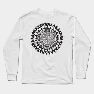 Tribal zentangle mandala Long Sleeve T-Shirt